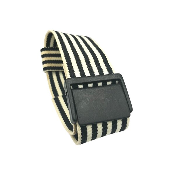 Retro Elastic Band Striped Belt Bracelet, 80s Unisex Vintage - Picture 4 of 5